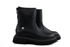 Veterboots En Bikerboots^Nubikk Fae Leva Fur JR Black Leather