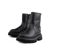 Veterboots En Bikerboots^Nubikk Fae Leva Fur JR Black Leather