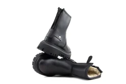 Veterboots En Bikerboots^Nubikk Fae Leva Fur JR Black Leather