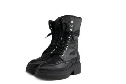 Veterboots En Bikerboots^Nubikk Finn Aubine Black Leather