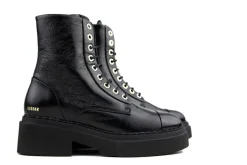 Veterboots En Bikerboots^Nubikk Finn Bowie Black Patent