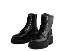 Veterboots En Bikerboots^Nubikk Finn Bowie Black Patent