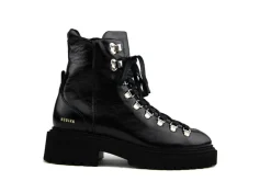 Veterboots En Bikerboots^Nubikk Frankie Mountain Black Patent