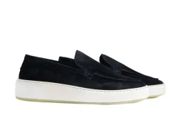 Loafers / Instappers^Nubikk Jiro Mio Dark Blue Suede