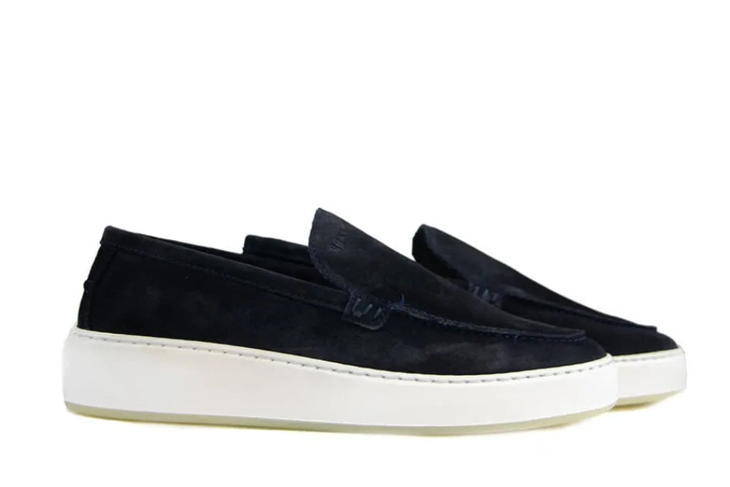 Loafers / Instappers^Nubikk Jiro Mio Dark Blue Suede