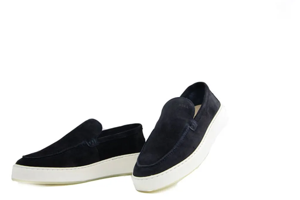Loafers / Instappers^Nubikk Jiro Mio Dark Blue Suede