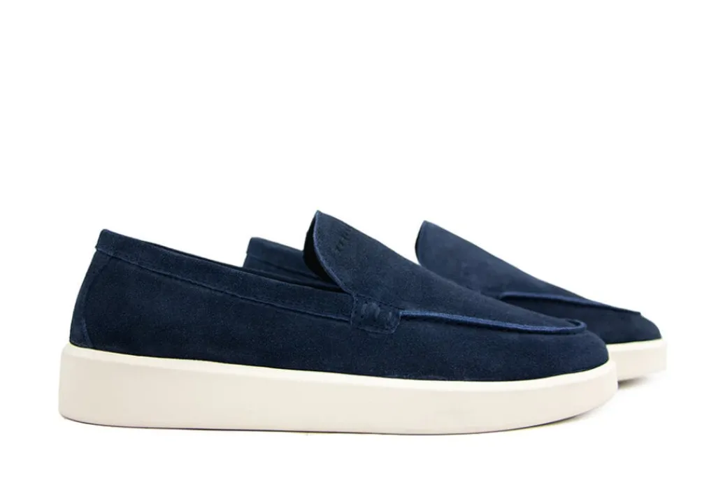 Loafers / Instappers^Nubikk Loafers Joro Mio Blue Suede