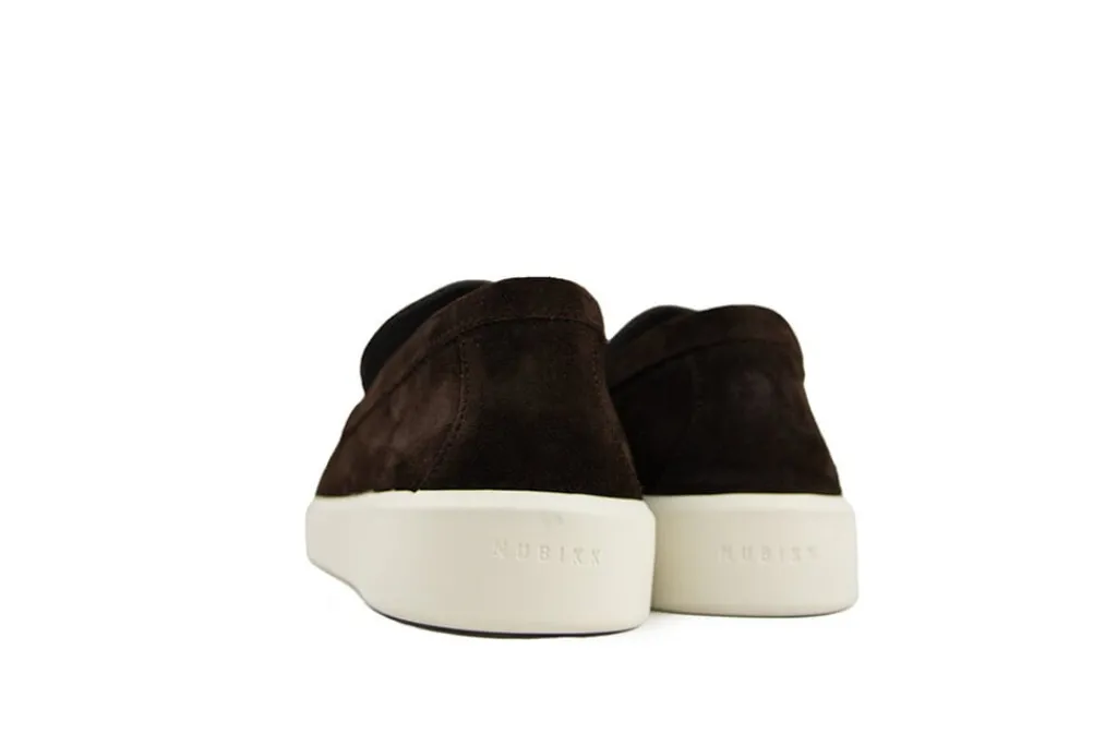 Loafers / Instappers^Nubikk Loafers Joro Mio Dark Brown Suede