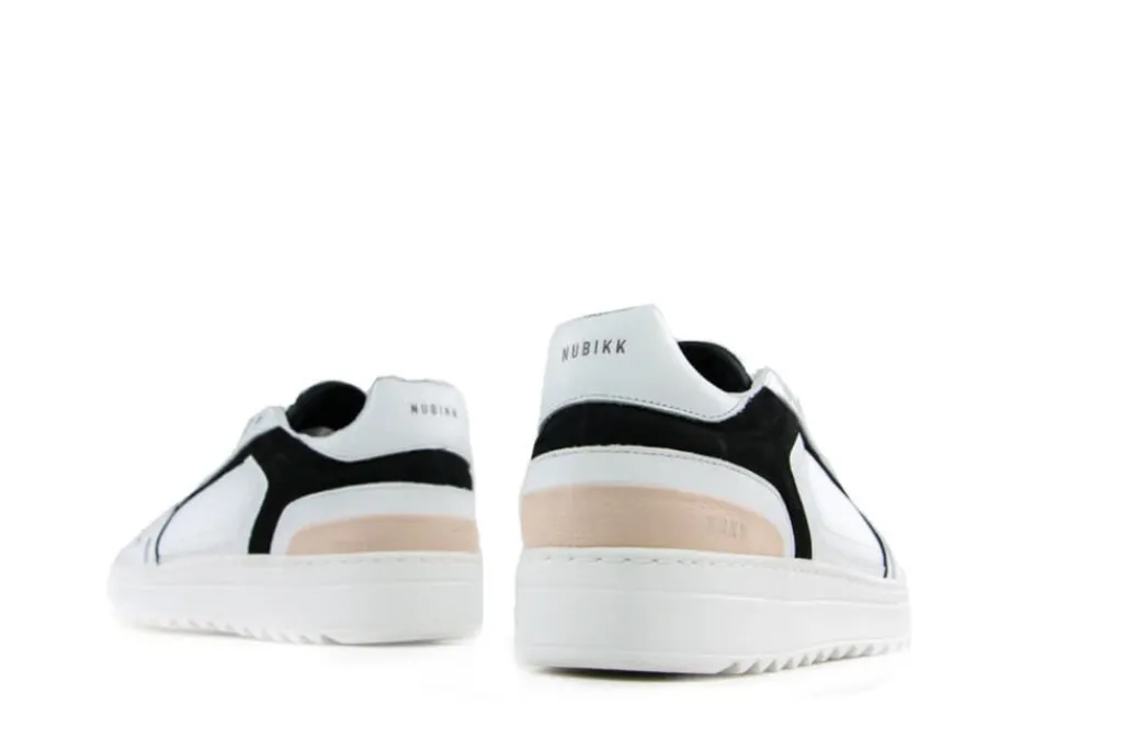 Sneakers^Nubikk Sneakers Cliff Cane Wit Zwart Nude