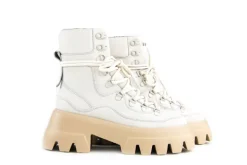 Veterboots En Bikerboots^Nubikk Veterboots Beige Flore Montagne Ice Coffee
