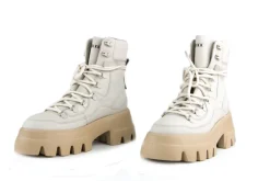 Veterboots En Bikerboots^Nubikk Veterboots Beige Flore Montagne Ice Coffee