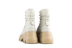 Veterboots En Bikerboots^Nubikk Veterboots Beige Flore Montagne Ice Coffee