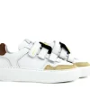 Sneakers | Klittenbandschoenen^Nubikk Vince Straps Kids White Leather Brown