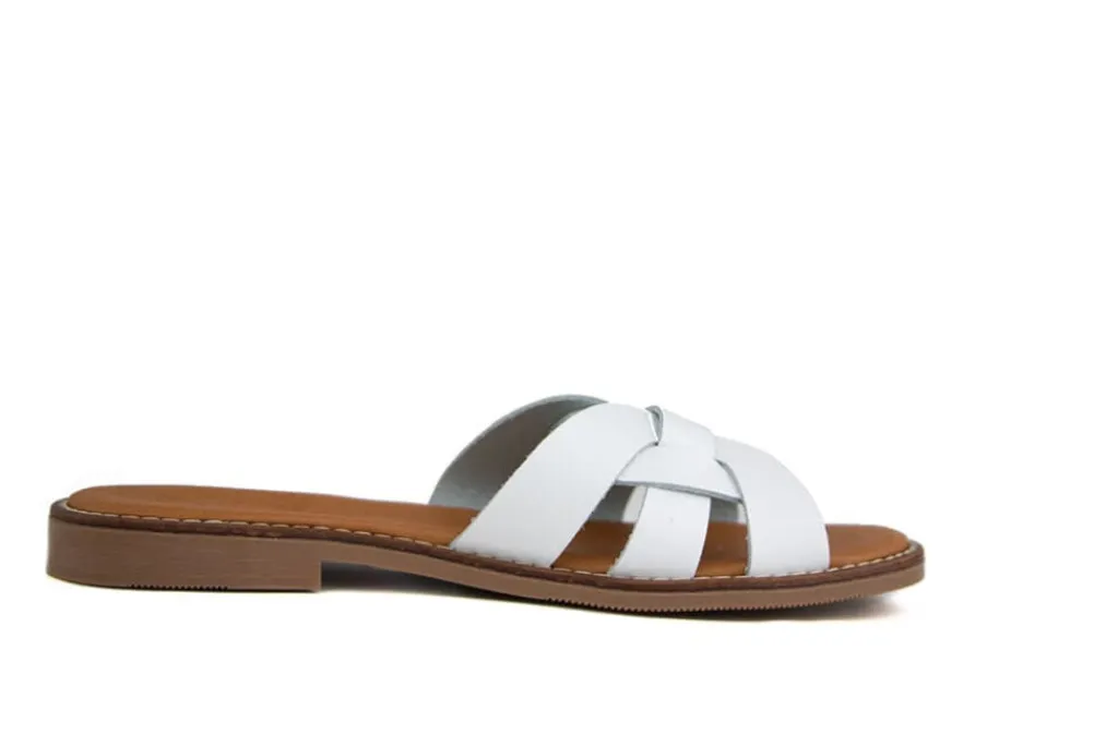 Slippers | Sandalen En Slippers^O MY Sandals Slipper Vaqueta Blanco White