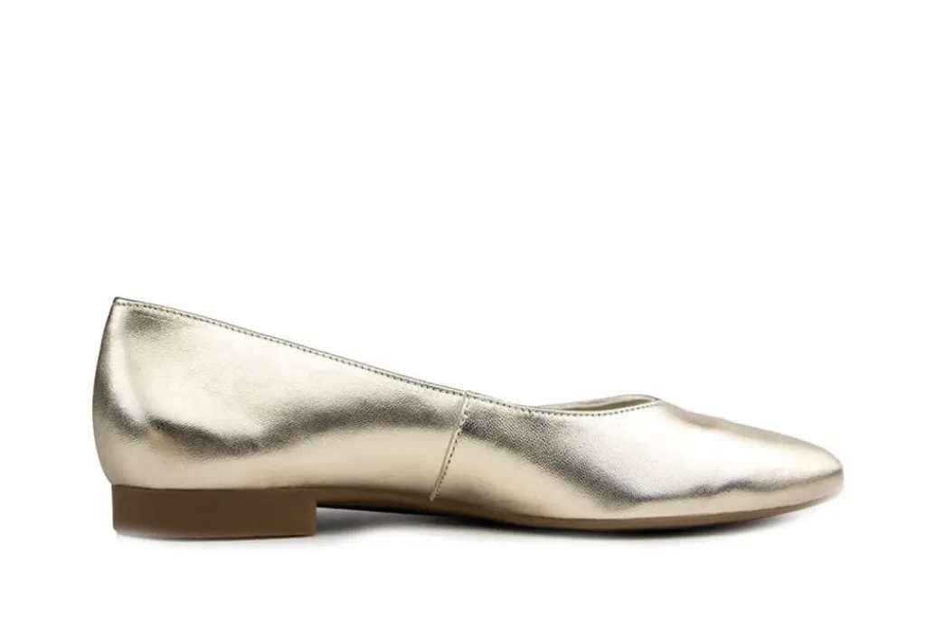 Ballerina's | Loafers / Instappers^Paul Green Ballerina Nappa Metallic Platino