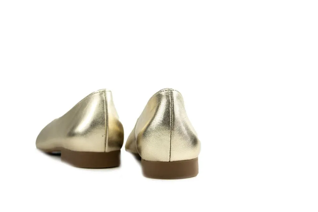 Ballerina's | Loafers / Instappers^Paul Green Ballerina Nappa Metallic Platino