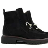 Enkellaarzen^Paul Green Enkellaars Bit Soft Suede Black