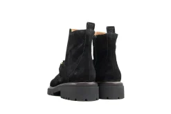 Enkellaarzen^Paul Green Enkellaars Bit Soft Suede Black