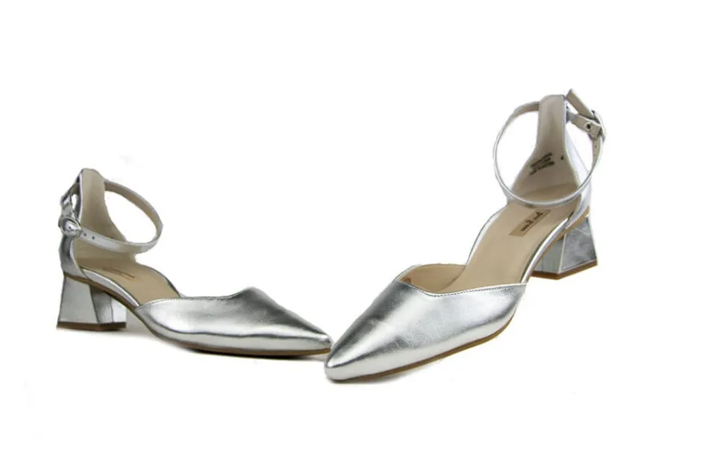 Pumps^Paul Green Pump met Band Nappa Metallic Alu