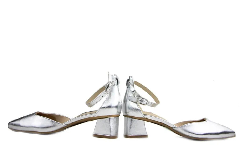 Pumps^Paul Green Pump met Band Nappa Metallic Alu