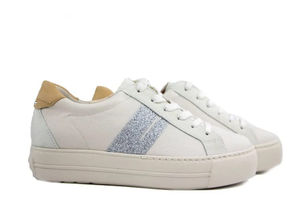Sneakers^Paul Green Sneaker Ivory Ice Calf Suede