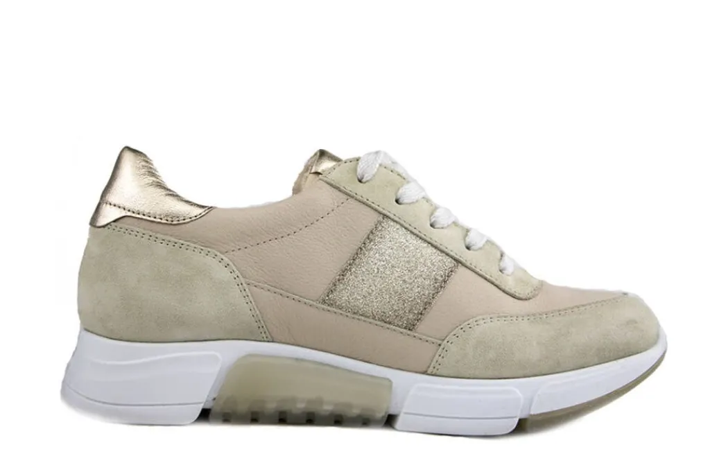 Sneakers^Paul Green Sneaker Ivory Biscuit Suede Calf