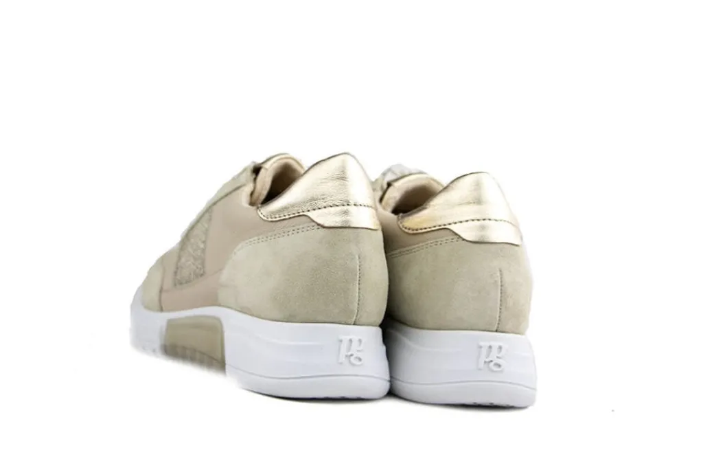 Sneakers^Paul Green Sneaker Ivory Biscuit Suede Calf