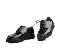 Veterschoenen^Paul Green Veter Softlack Schwarz