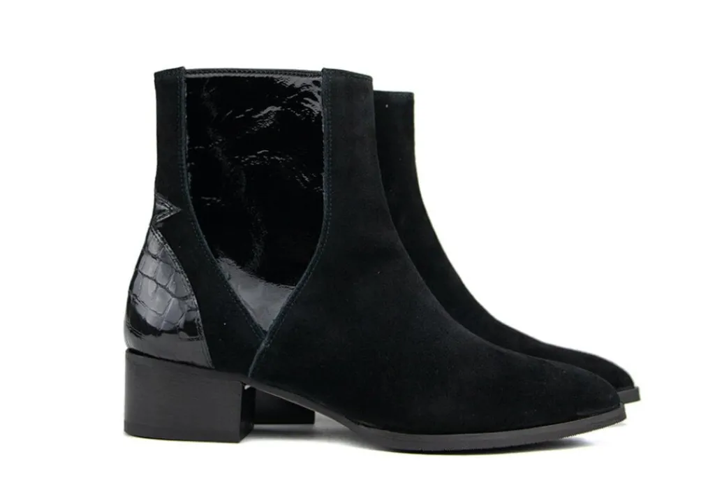 Enkellaarzen^Pertini Enkellaars Mimo Black Robin
