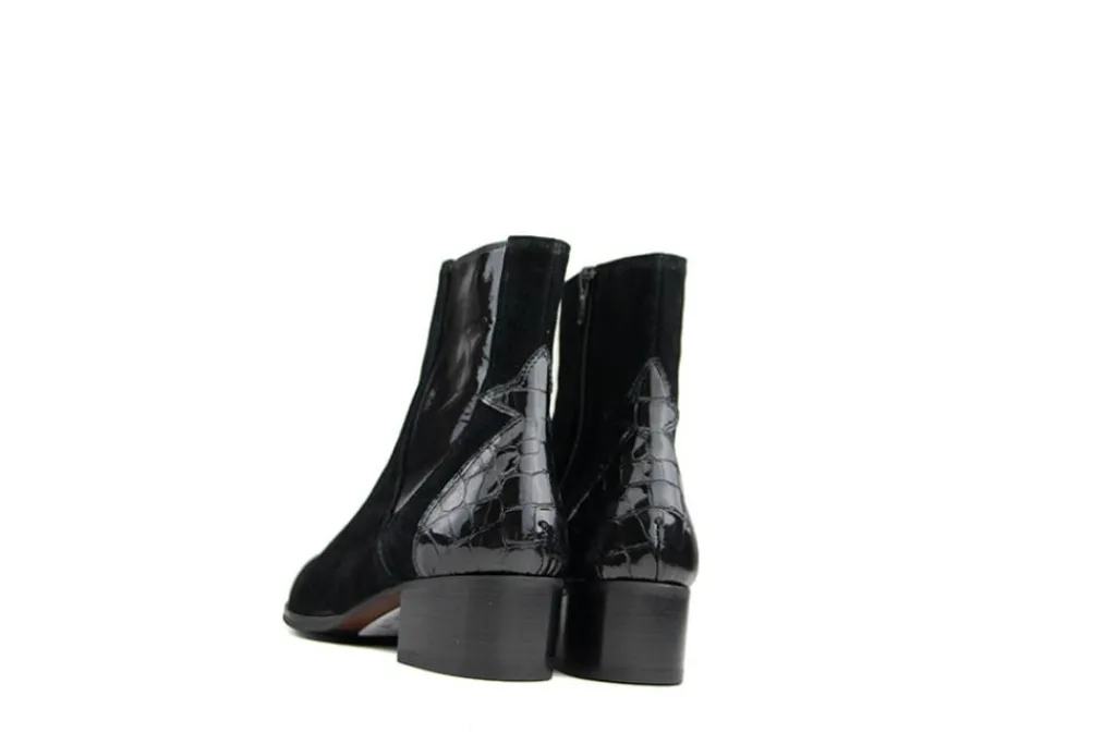 Enkellaarzen^Pertini Enkellaars Mimo Black Robin