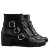 Enkellaarzen^Pertini Enkellaars Studs Cesar Black