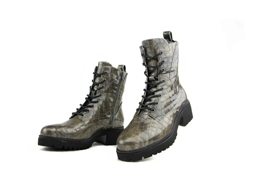 Veterboots En Bikerboots^Piedi Nudi Veterboot Fara 01.05 Taupe Lux