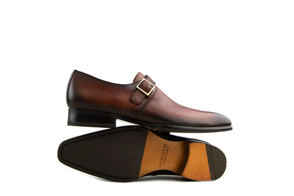 Gespschoenen | Nette Schoenen^Pigato Gespschoenen Cognac Jacinto
