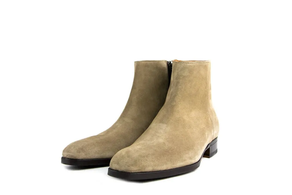 Laarzen | Gekleed^Pigato Laarzen Taupe Fuji Suede
