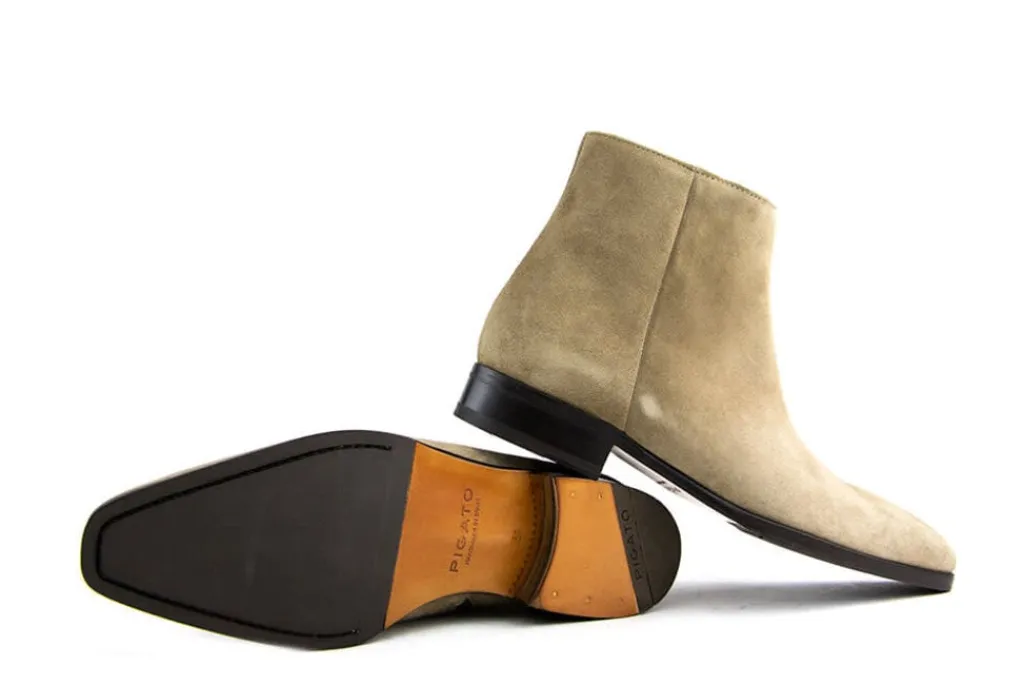 Laarzen | Gekleed^Pigato Laarzen Taupe Fuji Suede