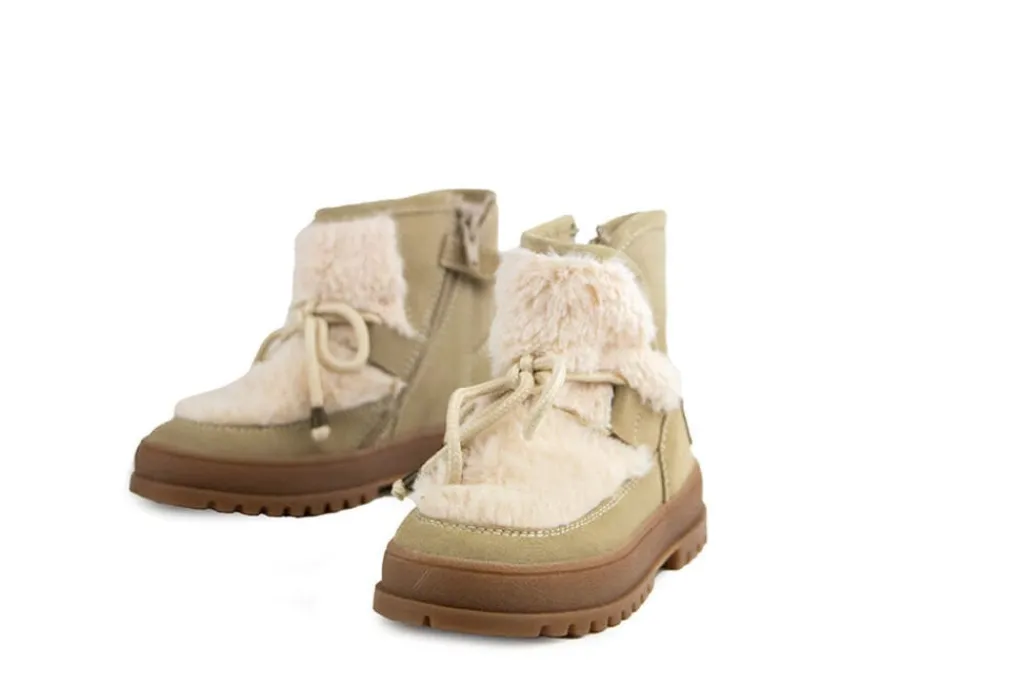 Veterboots En Bikerboots^Pinocchio Boot Bont Beige Combi