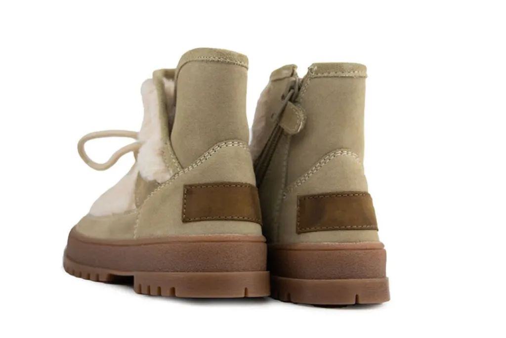 Veterboots En Bikerboots^Pinocchio Boot Bont Beige Combi