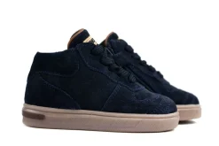 Sneakers^Pinocchio Hoge Sneaker Dark Blue Suede