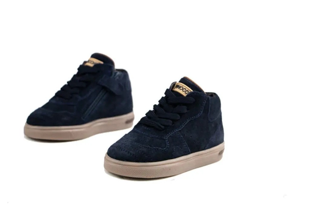 Sneakers^Pinocchio Hoge Sneaker Dark Blue Suede
