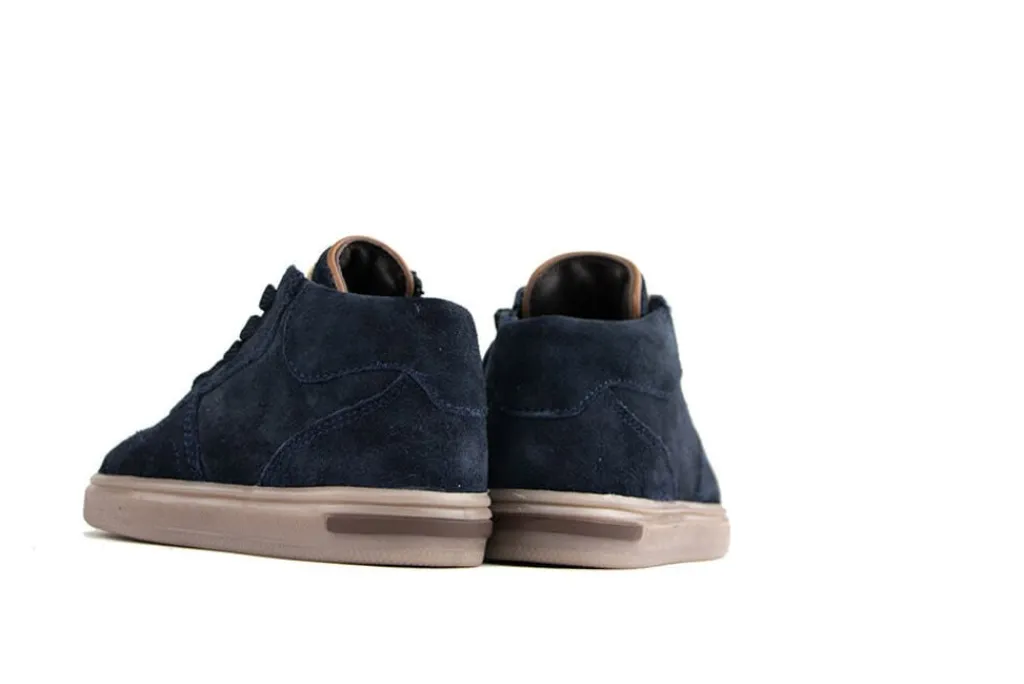 Sneakers^Pinocchio Hoge Sneaker Dark Blue Suede