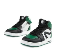 Sneakers^Pinocchio Hoge Sneaker Groen Zwart