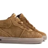 Sneakers^Pinocchio Hoge Sneaker Mid Brown Suede Combi