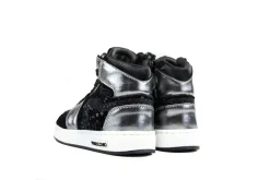 Sneakers^Pinocchio Hoge Sneaker Zwart Zilver