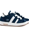 Sneakers^Pinocchio Sneaker Donkerblauw Suede Combi