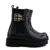 Veterboots En Bikerboots^Red-Rag Red Rag Chelsea Boots Gesp Black Nappa