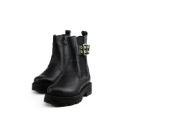 Veterboots En Bikerboots^Red-Rag Red Rag Chelsea Boots Gesp Black Nappa