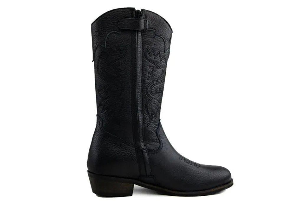 Laarzen^Red-Rag Red Rag Western Laars Black Nappa