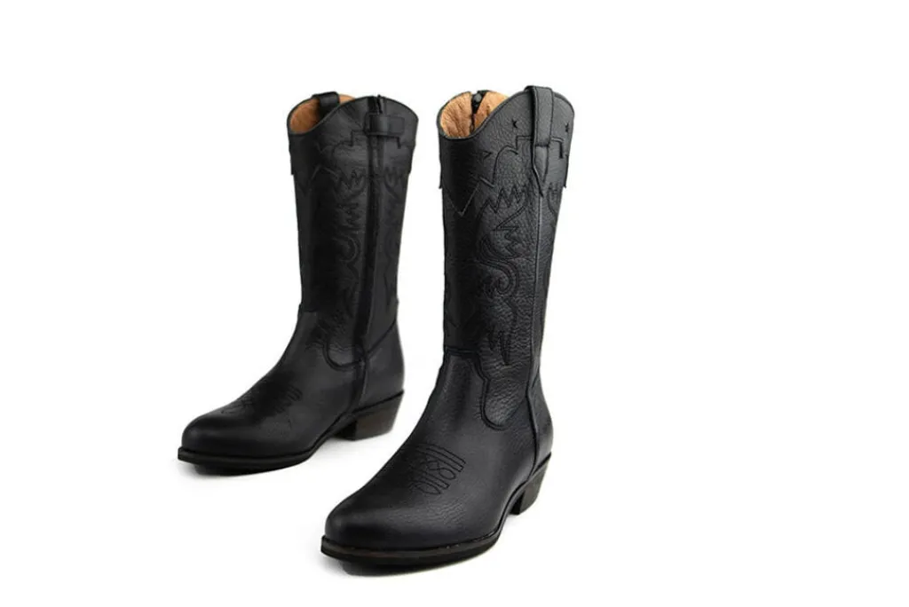 Laarzen^Red-Rag Red Rag Western Laars Black Nappa