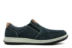 Instappers | Loafers / Instappers^Rieker Instappers Patros Donkerblauw Nubuck