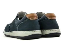 Instappers | Loafers / Instappers^Rieker Instappers Patros Donkerblauw Nubuck